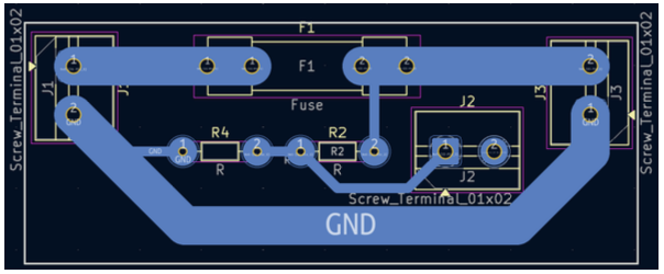 BattleBot protection and voltage-sensing PCB layout