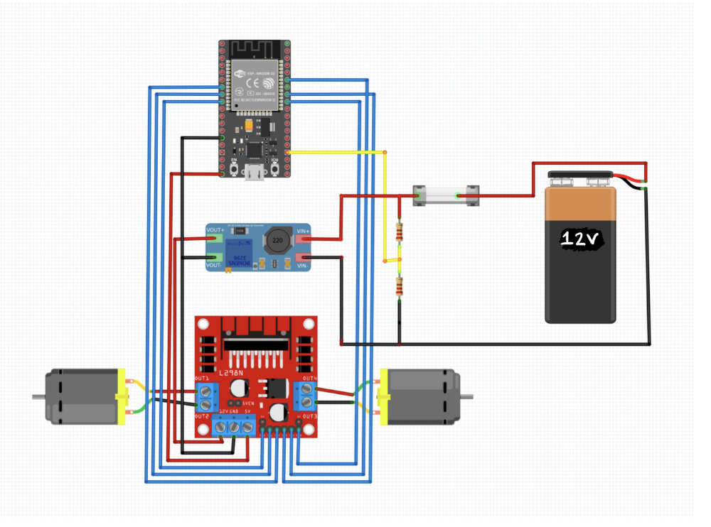 BattleBot electrical wiring diagram